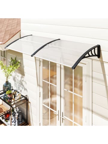 Outsunny Pavillion,75L x 195B x 23H cm,Transparent+Schwarz