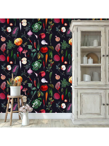 WALLPAPERS4BEGINNERS Tapete Küche in Blau - (W) 200 × (L) 280 cm