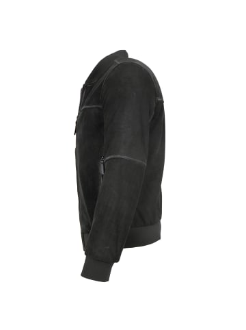 Punchball Lederjacke Blosuon Rindsnubuk in Schwarz