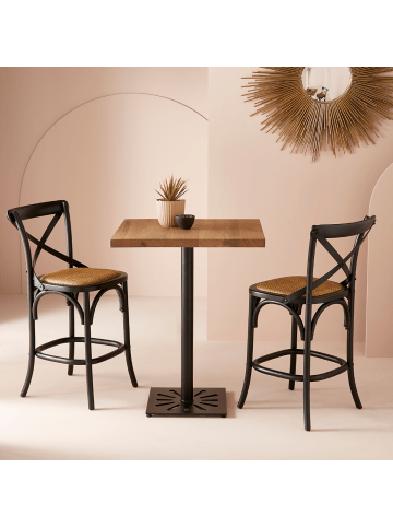 Signature Thekenstuhl BISTROT in Schwarz - (W) 96 x (H) 51 x (L) 50 cm