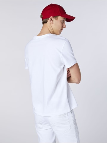 Polo Sylt T-Shirt mit gesticktem Logo-Symbol in Weiß