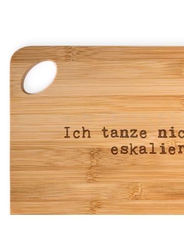 Mr. & Mrs. Panda Schneidebrett Ich tanze nicht! Ich... mit Spruch in Braun