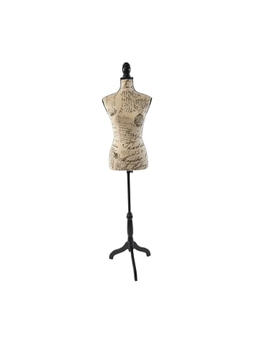 relaxdays Schneiderpuppe "Brief" in Beige/ Schwarz
