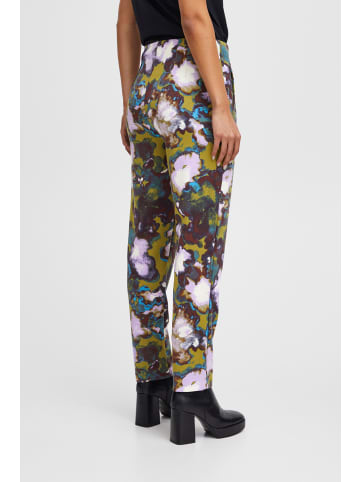 ICHI IHKate regular fit in Green Moss multi aop