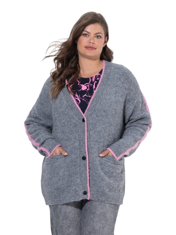 LAURASØN Strickjacke in grau melange