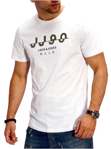 Jack & Jones T-Shirt - JJJOR90TEE mit Print O-Neck in Weiß