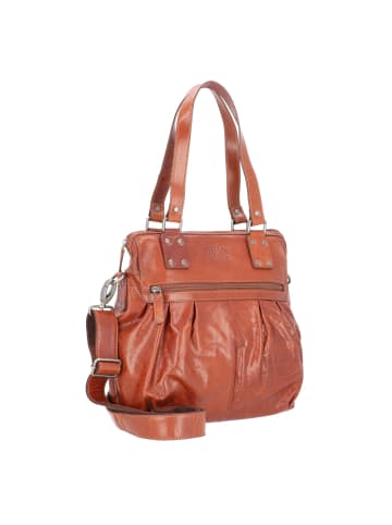 Pride and Soul Schultertasche Leder 34 cm in cognac