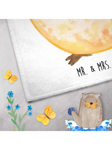 Mr. & Mrs. Panda Gästehandtuch Pinguin Diät ohne Spruch in Weiß