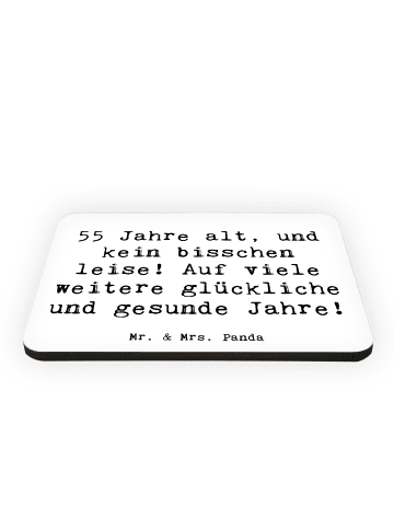 Mr. & Mrs. Panda Magnet Spruch 55. Geburtstag Energie mit Spruch in Weiß