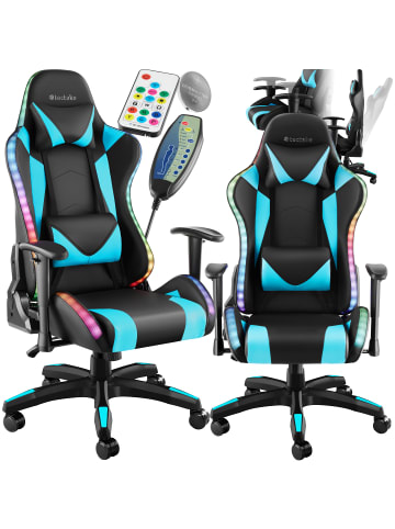 tectake Gaming-Sessel, Belastbarkeit 120 kg, mit verstellbarer Rückenlehne