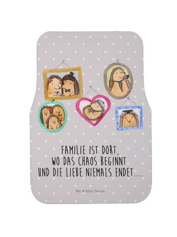 Mr. & Mrs. Panda Automatte Igel Familie mit Spruch in Grau Pastell