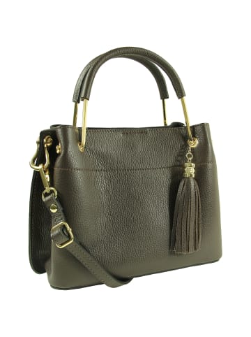 Toscanto Toscanto Umhängetasche, Handtasche Leder braun ca. 30cm