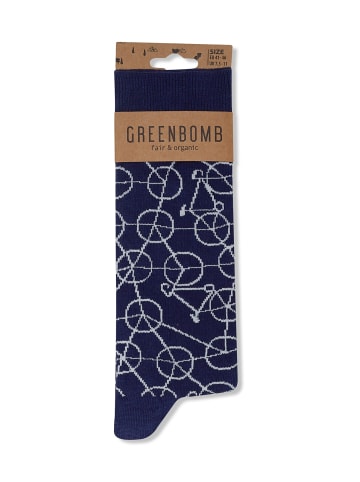 GreenBomb Socks Bike Wheels 2 in Twilight Blau