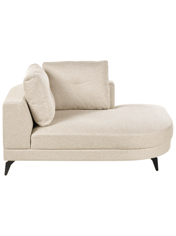 Beliani Chaiselongue MARUM in Beige/Schwarz - (W) 111 x (H) 88 x (L) 151 cm