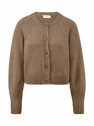 Hessnatur Strick Jacke Relaxed Cropped in camel