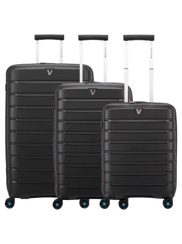 Roncato B-Flying Neon - 4-Rollen Trolley Set 3tlg. in nero