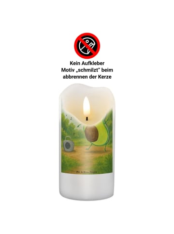 Mr. & Mrs. Panda Kerze Avocado Tanzen Design ohne Spruch in Weiß