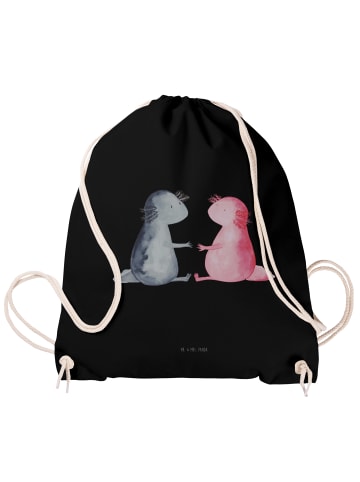 Mr. & Mrs. Panda Gymnastiktasche Axolotl Liebe ohne Spruch in Schwarz