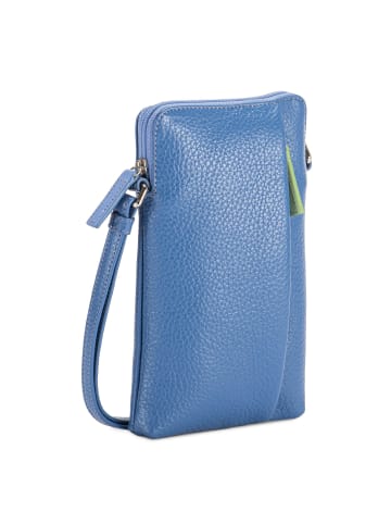 MYWALIT Handytasche Leder 12 cm pitch blue