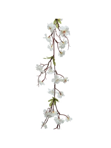 MARELIDA Deko Blumengirlande Kirschblüten in weiß