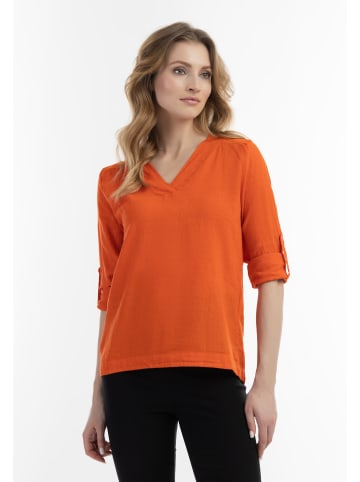 Usha Blusenshirt Mit Spitze in Orange