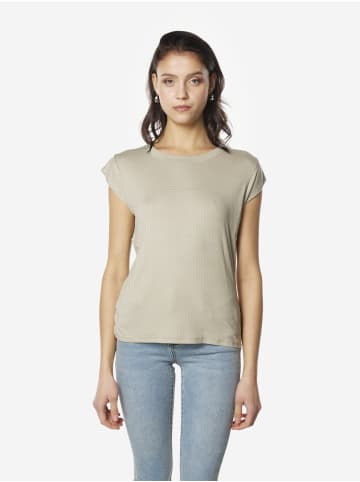 KOROSHI Damen-T-Shirt mit glänzendem 3D-Logo in khaki