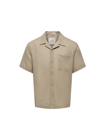 Only&Sons Halbarmhemd in chinchilla