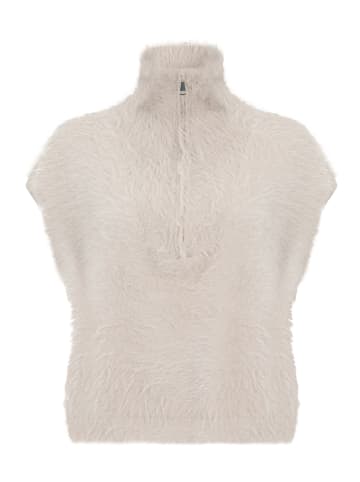 CARTOON Strickpullunder mit Reißverschluss in Beige
