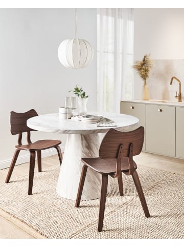Beliani 2er-Set Esszimmerstuhl DIANA in Braun