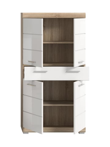 ebuy24 Hochschrank Lambada Weiß 74 x 31 cm