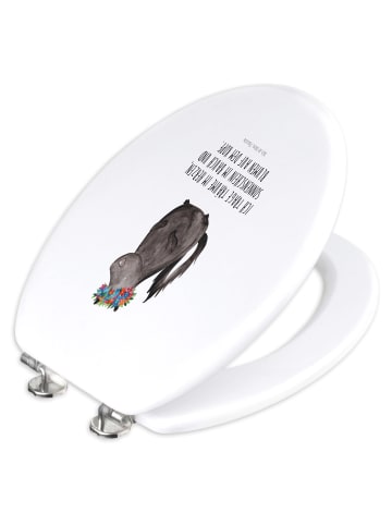 Mr. & Mrs. Panda klo deckel Stinktier  mit Spruch in Weiß