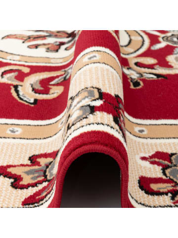 Pergamon Orient Velours Teppich Läufer Trendline in Rot