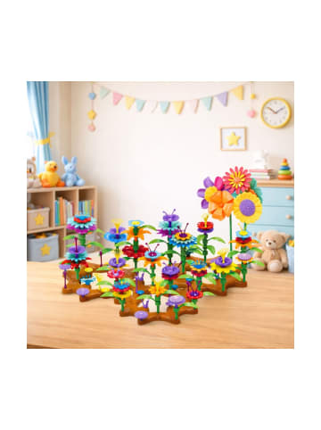 Wisam® DIY Blumen Bausteine Set 148 Teile Bunter Garten