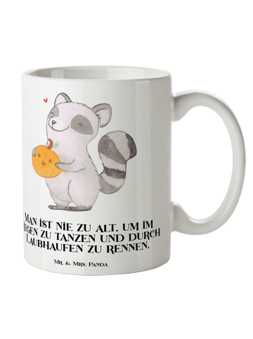 Mr. & Mrs. Panda Tasse Waschbär Kürbis mit Spruch in Weiß