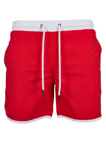 Urban Classics Badeshorts in firered/white