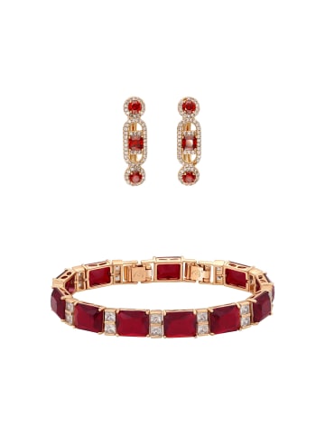 faina Women Jewelry Set in rose gold red