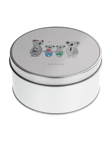 Mr. & Mrs. Panda Blechdose Koala Familie zwei ohne Spruch in Grau Pastell