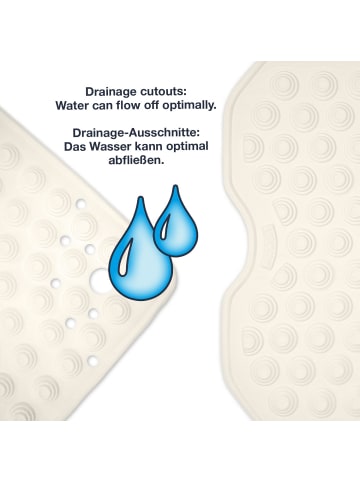 WohnDirect geruchsneutrale Badewanneneinlage in creme