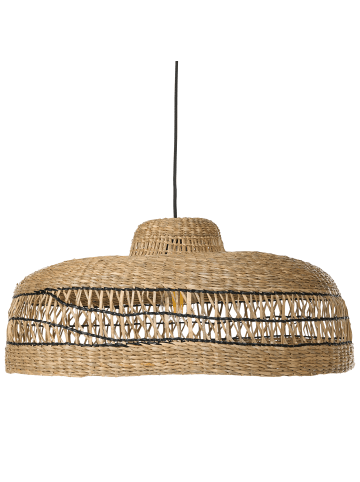 Beliani Pendelleuchten CUVO in Naturfarben/Schwarz - (W) 42 x (H) 103 x (L) 42 cm