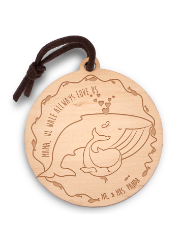 Mr. & Mrs. Panda Schlüsselanhänger Wal Mama ohne Spruch in Braun