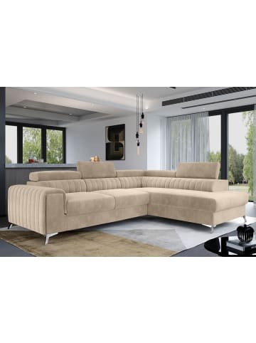 MF Design Lauryn Recamiere Rechts in Beige -  (L) 205 x (B) 278 x (H) 92 cm