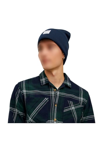 Jack and Jones Long Knit Beanie in Dunkelblau