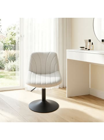 VASAGLE Barhocker Tyra in Weiß - (B)46.5 x (H)(65.5-77.5) x (T)43 cm