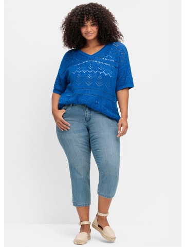 sheego Pullover in kobaltblau