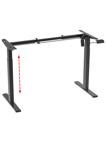 VCM  Tischgestell Schreibtisch verstellbar in Silber