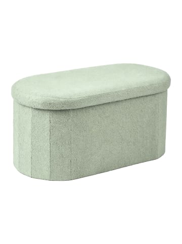 relaxdays Sitzbank in Salbei - (B)76 x (H)38 x (T)38 cm
