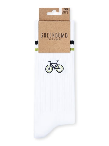 GreenBomb Tennis Socks Bike Loop 2 in Weiß