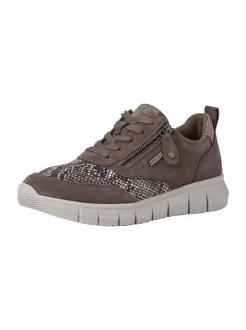 Tamaris Comfort-Low-Top-Sneaker aus Leder Braun