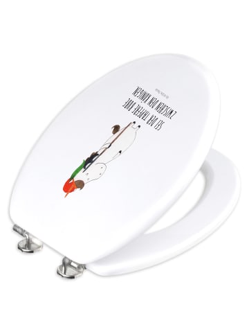 Mr. & Mrs. Panda WC Brille Einhorn mit Spruch in Weiß