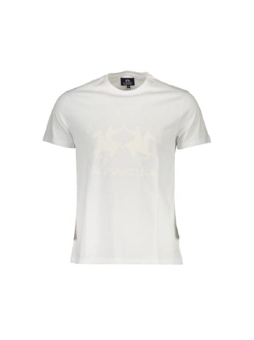 La Martina Weißes Baumwoll-T-Shirt